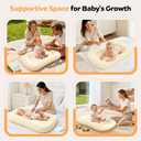 Baby Lounger, Portable Baby Lounger for Newborns to 24 Months, Soft & Breathable Infant Nest with Thickened Support, Newborn Baby Essentials Gift for Home and Travel, Gray