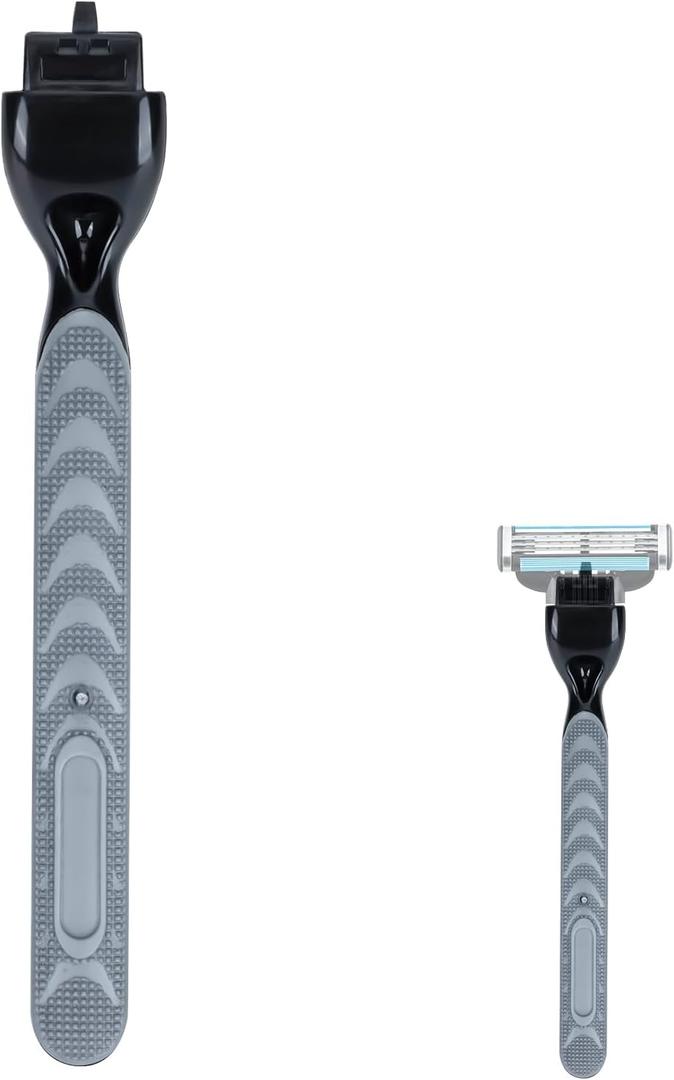 Replace Handle Compatible with Gillette Mach3 Razors for Men, Comfort Glide Razor Handle Non-Slip Ergonomic Handles, Only The Gamepad (1 Pack Black)