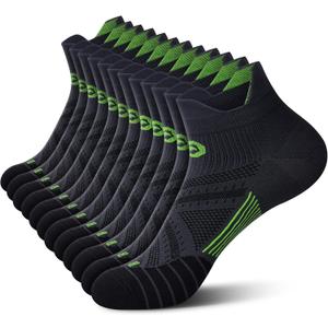 PAPLUS Compression Socks for Men & Women, 2/4/6 Pairs Ankle Running Socks with Arch Support, Ankle Support, Plantar Fasciitis (Small-Medium)