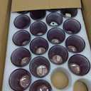 DARJEN Purple Votive Candle Holders Set of 36- Glass Tea Light Candles for Purple Candles, Embossed Candle Votives for Wedding Table Centerpiece, Party & Home Decor