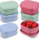 6 Pcs 10 oz Silicone Snack Containers Reusable Food Storage Containers with Lids Stackable Lunch Box Containers, BPA Free, for Lunch, Travel