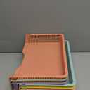 gisgfim 6 Pack Plastic Turn in Paper Trays for Classroom Pastel Storage Bin Basket Organizers for School Teacher Supplies Classroom Office Home Organization Storage Tray Holds 4A Paper File Document