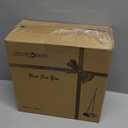 Broom and Dustpan Combo Set, Long Handle and Standing Dust Pan with Comb Teeth, Efficient Floor Cleaning for Kitchen, Outdoor, Dorm, Apartment, Office Lobby (Pink Gray)