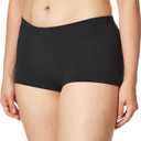 Maidenform Womens Cotton Boyshort Underwear, Comfortable Full-coverage Boy-shorts-panties (5, Black)