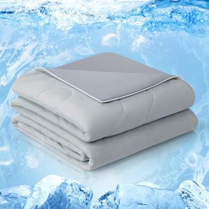 EASELAND Cooling Comforter King, 2026 CloudCHILL TECH | QMAX 0.45+, DoubleSided Cool Design Soft Fluffy Cooling Blanket for Night Sweats Hot Sleeper (Grey, King(108"x90"))