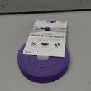 Reusable Fastening Tape Cable Ties 3/4 Inch Double Side Hook Roll (25 Yard, Purple)