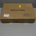 Bread Box for Kitchen Counter, Large Bamboo Wood Double Layer Bread Box, Wooden Bread Storage Capacity