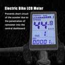 Electric Bike LCD Display, 5 Pin E Scooter M5 Panel Meter Screen with Waterproof Connector, E Bike Display Meter Control Panel Screen Suitable for 31.8 22.2mm Handlebar Electric Bike (No. 2 Protocol)