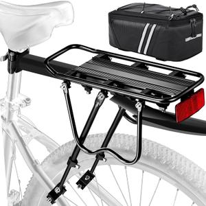 Rear Bike Rack,Bike Cargo Rack w/Fender & Large Size Reflective,Quick Release Mountain Road Bicycle Rear Racks,Universal Bike Luggage Rack,Large Capacity Bike Pannier Rack,YONTUO