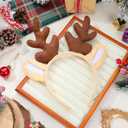 Reindeer Headband Adult for Christmas Cosplay Party Accessories - Women Reindeer Antler Hair Hoop Festive Headpiece Costume Accessories Plush