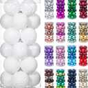 XmasExp 24ct Christmas Ball Ornaments Shatterproof Xmas Tree Hanging Balls Decorations Perfect for Halloween Decorations Holiday Wedding Christmas Decor(2.36"/60mm, White)