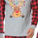 YIJIU Christmas Pajamas Cute Deer Print Long Sleeve Totem PJS Set L