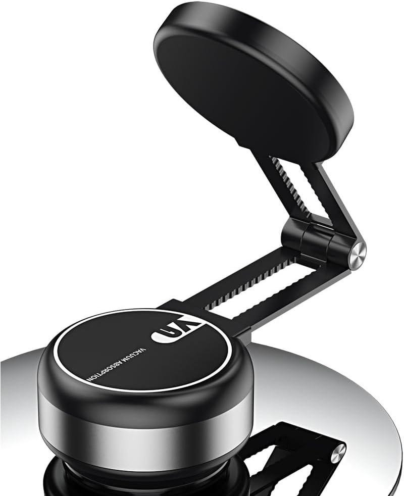 Nixiveofficial Magnetic Phone Holder, 360° Rotatable Adjustable Foldable Electric Vacuum Suction Mount for Car/ Gym/ Mirror