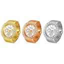 JewelryWe Men Women Finger Watch Stretchy Band Elastic Round Simple Dial Quartz Ring Watches