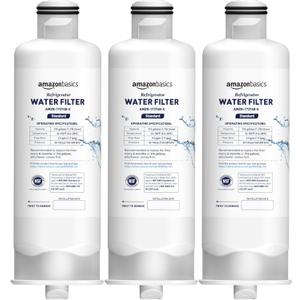 Amazon Basics Replacement Samsung DA97-17376B, HAF-QIN/EXP Refrigerator Water Filter, 3-Pack, Standard Filtration