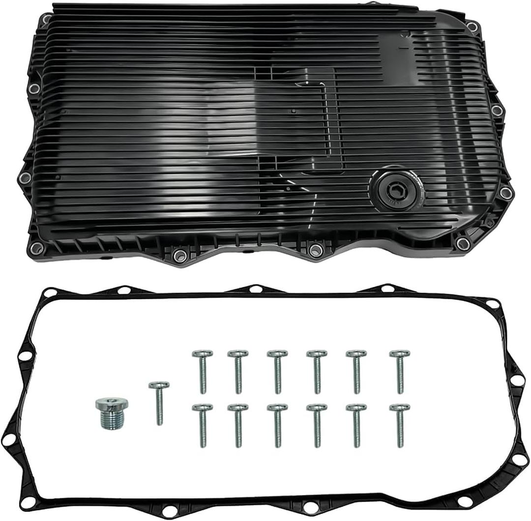 NITOYO 8-Speed Automatic Transmission Oil Pan with Gasket & Drain Plug Compatible with Ram 1500 2500 3500, Dodge Challenger Charger Durango, Jeep Grand Cherokee, Chrysler 300, Replaces 68225344AA