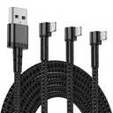 iPhone Charger 10FT,3Pack 90 Degree Charging Cable, [Apple MFi Certified] Long Lightning Cable Fast Charging Cord Compatible for iPhone 14/13/12/11/Pro/Max/Mini/X/Plus/8/7/6/5S/SE/Plus/iPad