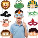 Amyhill 20 Pcs Passover Decorations 10 Plagues Props Paper Mask Set Passover Crafts 10 Plague of Egypt Gifts for Family Educational Story Pesach Seder Dress up Party Supplies Photo Prop Decoration