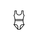 Women's One Piece Swimsuit, Black Color, Size Medium