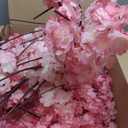 50PCS Artificial Cherry Blossom, Silk Cherry Blossom Branches, Realistic Fake Flowers for Weddings, Square Halls, Artificial Trees, Hotel Activities, Living Room Home Decoration (Medium Pink)