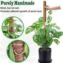 4 Pack 18 Inch Moss Pole, Stackable Moss Poles for Climbing Plants Monstera, Tall Plant Sticks Accessories, Large Coir Plant Support Stakes for Potted Plants Indoor, Pothos, Philodendron