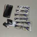 6Pack Reading Glasses Men,Spring Hinge Blue Light Blocking Readers,Anti Eyestrain Computer Magnifying Eyeglasses +2.0