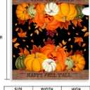 Fall Pumpkin Mailbox Cover 25.5x21 Inch, Happy Fall Y'all Post Letter Box Covers, Autumn Harvest Thanksgiving Magnetic Waterproof Mail Wraps for Outdoor Yard Garden Large Oversized Mailbox Decor