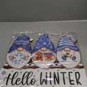 Reversible Hello Winter/Hello Spring Welcome Decor for Home Indoor Outdoor Gnome Flower Snowflake Door Sign Wall Door Hanger Winter Spring Decorative Wooden Sign Wall Plaque Holiday Wreath Wall Decor