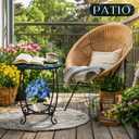 Cinnvoice Outdoor Side Table Small End Patio porch Table, 18 Inch