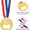 Cabilock 6PCS NO. 1 Bottle Opener Gold Medal Beer Opener Creative Jar Opener Beer Lid Remover Wine Beer Accessories