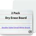 Small White Board 9X12, Small Dry Erase Board 2 Pack Whiteboard Dry Erase Double Sided with Lines Mini Whiteboard, Lapboard Ideal for Homeschool, Office, Classroom White Boards for Kids