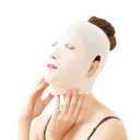 V-Line Lifting Chinstrap, V-Line Mask, Chinstrap for Sleeping, Reusable Face Strap, Chin Up Patch, V-Shaped Belt, Shaped Face Mask for Sagging (white)