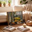 Framed Vintage Kitchen Lemon Wall Art Yellow Lemon Still Life Wall Decor Oil Paintings Vintage Country Farmhouse Window Scene Garden View Prints Artwork for Living Room Dining Home Decoration 16x24