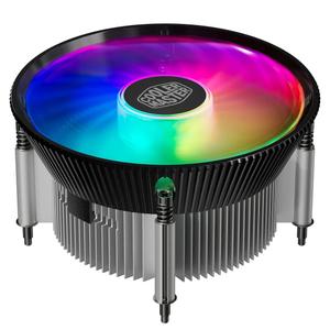 Cooler Master i70C LGA1700 ARGB Intel Low-Profile CPU Air Cooler, Anodized Black Aluminum Fins, Copper Insert Base, 95W TDP CPU Support, 120mm ARGB 3-Pin Fan for Intel LGA1700 For Desktop