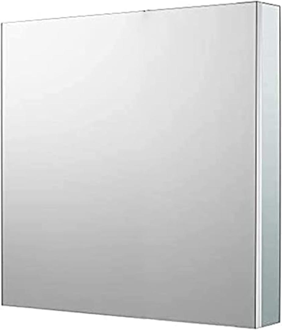 Sunrosa Aluminum Bathroom Medicine Cabinet with Mirror Door, 20"24" Bathroom Mirror Cabinet,Wall-mountable and Recessed-in Mirror Cabinet, 1 Door Medicine Cabinet Organizer with Mirror