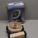 Orteen Camping Fan Rechargeable - 9-Inch Battery Powered Fan, 24000mAh(60Hrs) Battery Operated for Camping, Auto Oscillation Cordless, Tent Fan with Remote/Light, 4 Speeds, 4 Timing, Outdoor (20000mAh-Khaki)