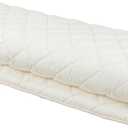 FULI Japanese Futon, Foldable & Portable Floor Lounger Bed, Roll Up Sleeping Pad, Shikibuton, Made in Japan (White, King) (King (79"L x 75"W x 2.5"Th))