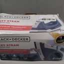 BLACK+DECKER Easy Steam Compact Iron for Clothes, Automatic Shutoff, Nonstick Plate, Light Weight, 1200 Watts (Standard)