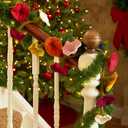XunYee 5.6 ft Wool Felt Flower Garland Hand Felted Flower Strings for Wedding Party Floral Decor Mantle Decorations(Colorful,1 Pack)