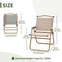 BOOSDEN Folding Lawn Chairs, Portable Foldable Camping Chair for Outside | Lightweight Beach Chair for Adults Outdoor, Wooden Handle, Wide Camp Chair for Travel Hiking Fishing Picnic, Hiking, 1 Pack