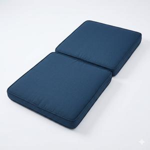 Navy Linen Outdoor Chair Cushion, 60x30 Inch Waterproof Patio Seat Cushions for Outdoor Furniture Couch Sofa