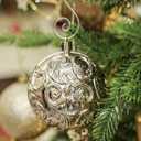 46 Pcs Champagne Christmas Ball Ornaments, Shatterproof Christmas Tree Ornaments Set with Velvet Christmas Bows Decor, Vintage Xmas Decorations with Hanging Hooks in 3 Sizes(Small Medium Large)