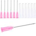 100Pack 18Ga 1 1/2Inch/38mm with Cap Dispensing Needla Accessories Disposable Lab Supplies, Individually Sealed Wrapped