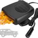 Portable Car Heater 12V 150W, 2-in-1 Defroster & Air Circulator with 360° Swivel for All Vehicles, Trucks, SUVs (Cigarette Lighter Plug)