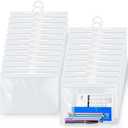24 Pack Hanging Storage Bags, Large Hook 7.5 x 10.5-inch Clear Plastic Bags for Classroom, Library, and Pharmacy Use