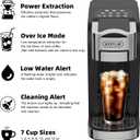 KOTLIE Single Serve Coffee Maker for K*cup/Nes Original/D*G Capsules and Ground Coffee, 50 Oz Removable Reservoir, up to 12oz Cup Sizes,Ideal for Kitchens, apartments, dorm rooms and Offices (CM-827)