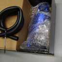Universal Oil Catch Can Tank Kit Polish Baffled Reservoir with Breather Filter with 3/8" Fuel Line, Aluminum, Blue, 400ml