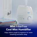 Vicks Mini Filter Free Cool Mist Humidifier, Small Room Variable Mist Control Works with Vicks VapoPads