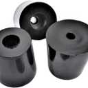 Round Rubber Feet with Washer - 1 1/4” H x 1 1/4” D Tapered Rubber Feet with Steel Washer - Rubber Feet for Furniture - Rubber Feet for Electronics - Rubber Feet for Appliances, Equipment (8 Pack)