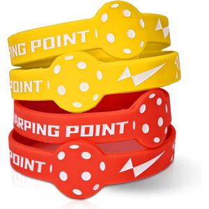 Warping Point Pickleball Silicone Wristbands | Pickleball Rubber Bracelets gifts for Women Men | Pickleball Party Accessories Decorations 4 PCS